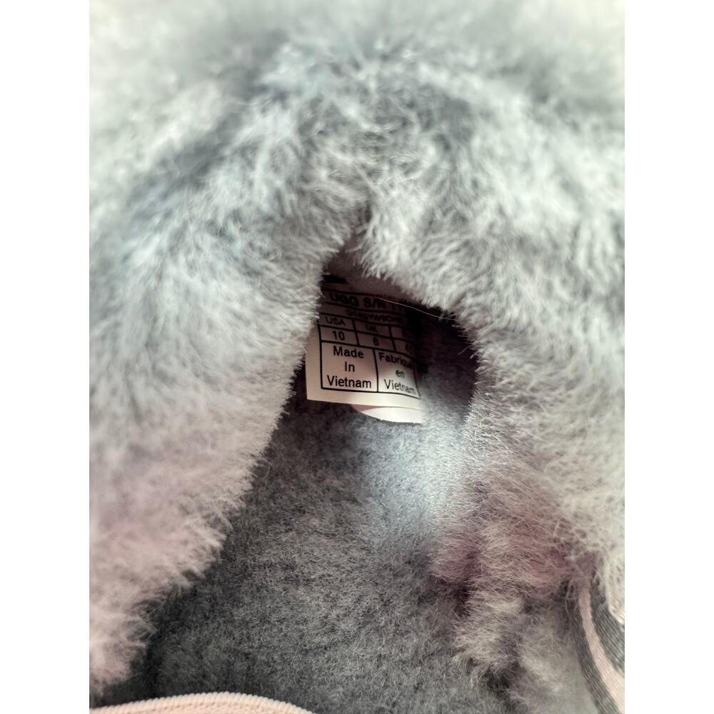 UGG Disco Slide Platform Slipper Sz 10 Color Ash Fog Sheepskin Upper And Insole - Picture 11 of 11